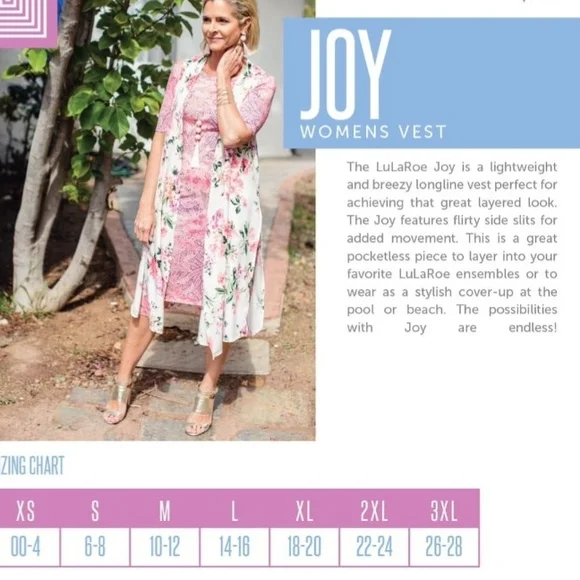 LuLaRoe JOY-Black and Gold Lace Vest - Picture 5 of 5